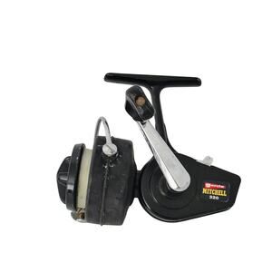 Garcia Mitchell 320 Black Metal Spinning Fishing Reel France 0417539 Brevette